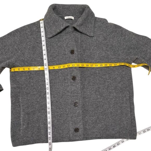 Vince Women's Button Front Wool Alpaca Blend Knit Oversized Cardigan Gray XL - Picture 5 of 9